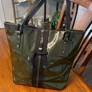 Ferragamo Green Patent Leather Bag